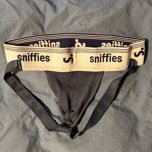 Sniffies Men's Blue Ribbed Jockstrap